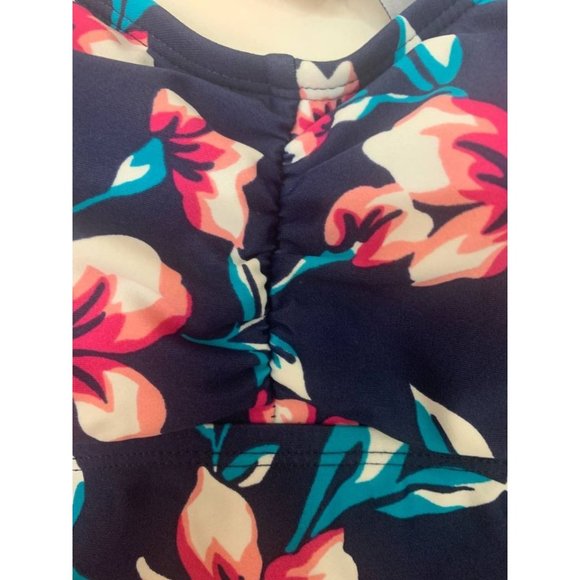 Maternity Floral Print D/DD Cup Vine Ruffle Strap Tankini Top Size L Large - Picture 5 of 10